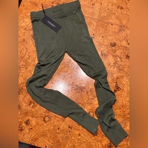 Cynthia Rowley olive green knit jogger